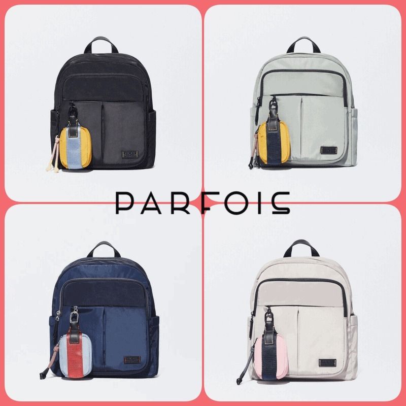 ☆日本未入荷 PARFOIS☆スクエア型ナイロン調バックパック 全4色 ...