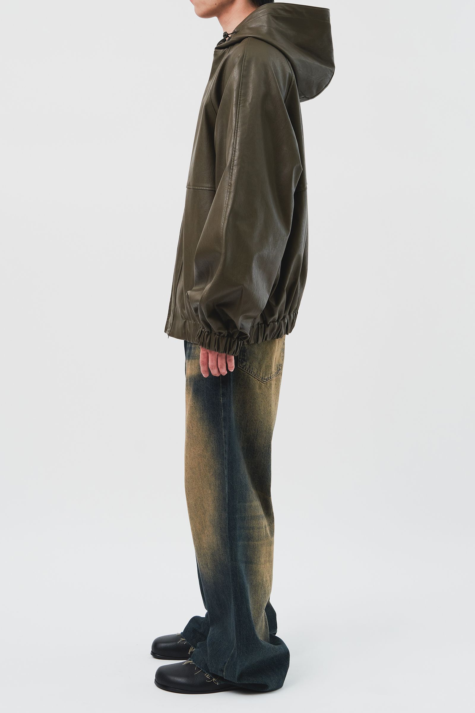 【HI FI FNK】Roaster Leather Hood Jumper HI FI FNK】Roaster Leather Hood Jumper (HI FI FNK/レザー