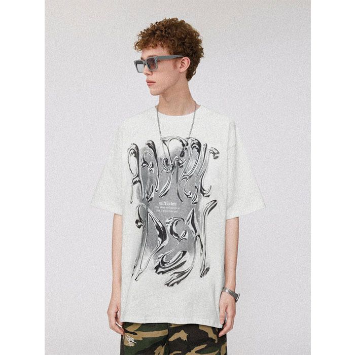 関税-送料込★Aelfric Eden★リキッドメタルデザイン T シャツ Aelfric Eden】リキッド メタル デザイン Tシャツ (Aelfric Eden