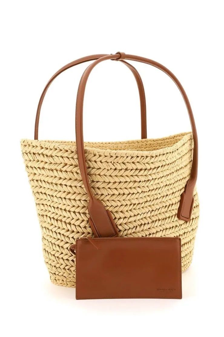 直営店●BOTTEGA VENETA●クロシェ風ラフィアバッグ BOTTEGA VENETA ARCO ラフィア クロシェ ショルダーバッグ