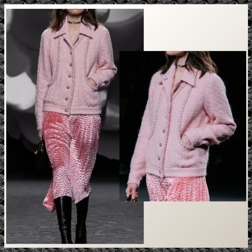 2023/24FW◇送料込【CHANEL】ジャケット PINK ウール＆ツイード