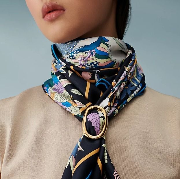 希少!】☆HERMES エルメス スカーフリング (HERMES/ネックレス 希少!】☆HERMES エルメス スカーフリング (HERMES/ネックレス
