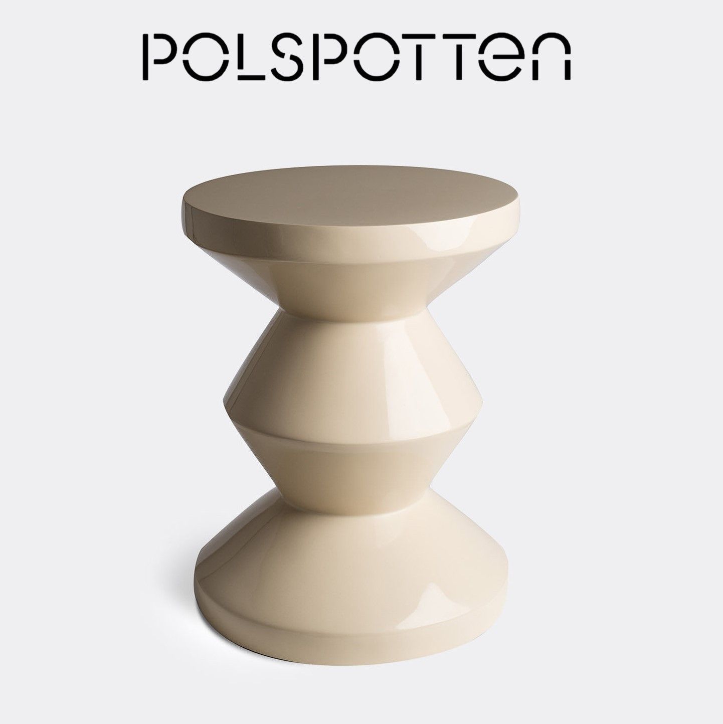国内発| POLSPOTTEN Zig Zag スツール サイドテーブル Beige