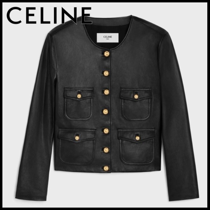 CELINE セリーヌ 23AW レディース カーディガンジャケット ラム