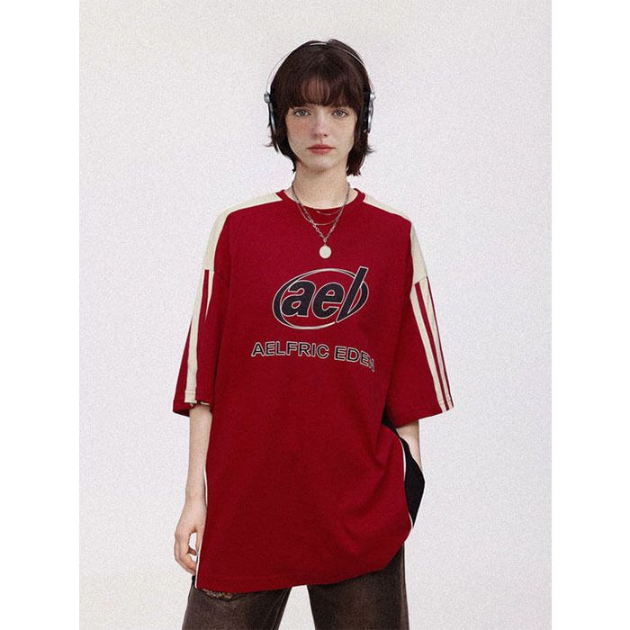 Aelfric Eden】コントラスト カラー レーシング Tシャツ