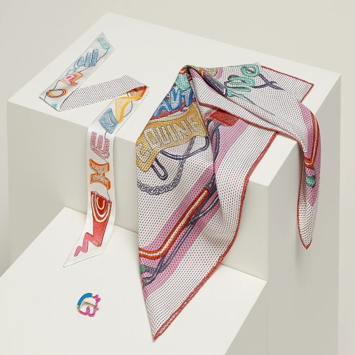 HERMES】Cheval Neon ツイリー/スカーフ70 リング (HERMES