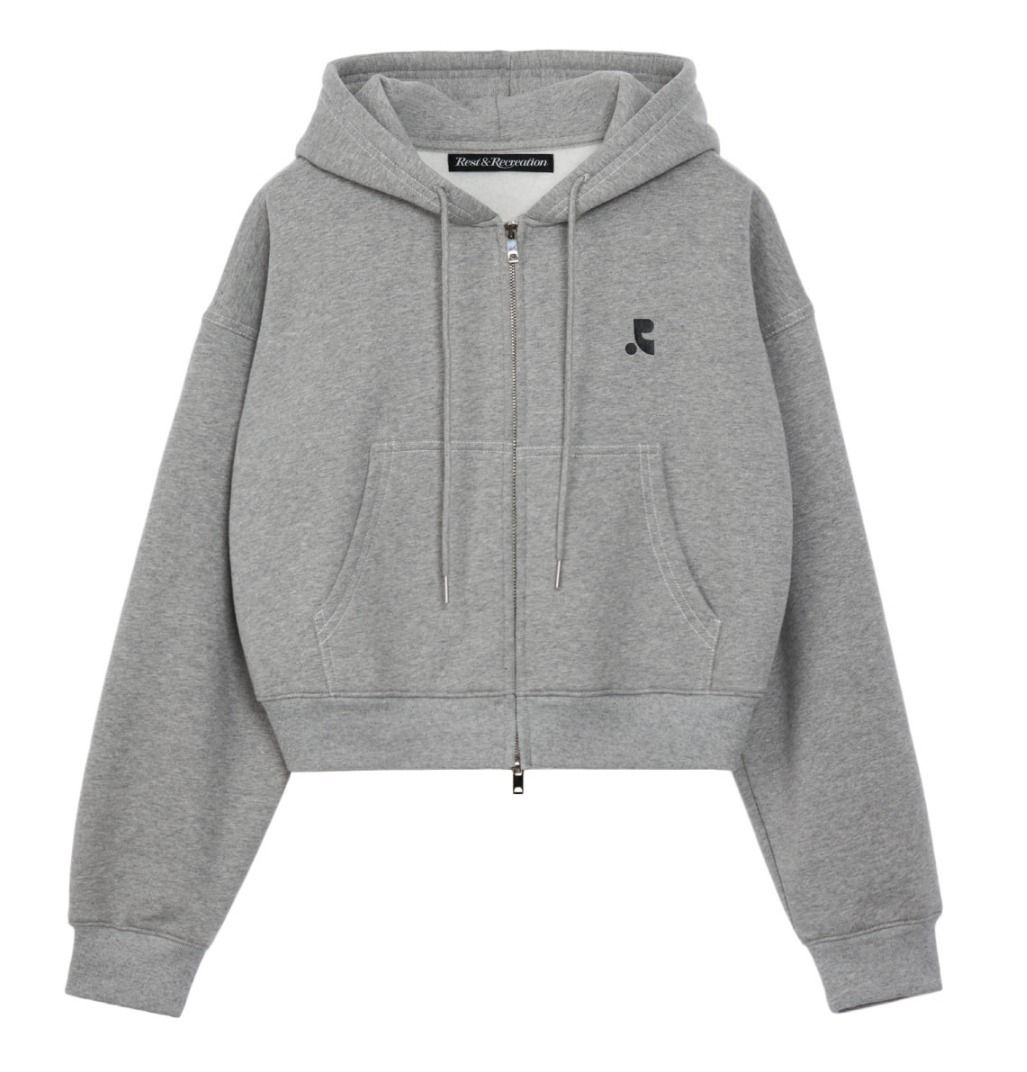 パーカー・フーディ [Rest & Recreation] RR 22 LOGO OVERSIZED HOODIE_GREY ☆【Rest&Recreation】☆RR STITCH CROPPED HOOD ZIP-U.P