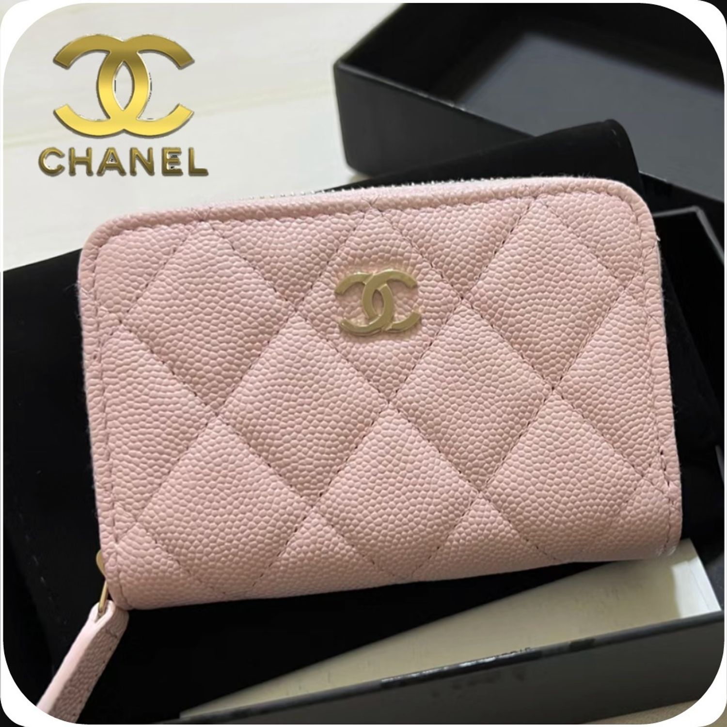 シャネル)AP0216☆クラシック ジップ コインパース☆ピンク (CHANEL 