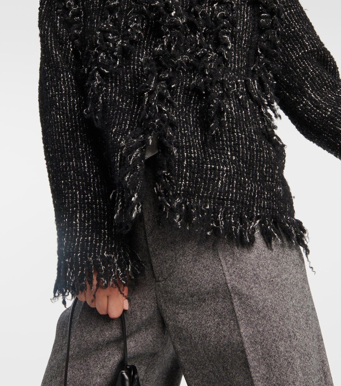 関税・送料込】sacai 23AW フリンジ付ツイードジャケット (sacai