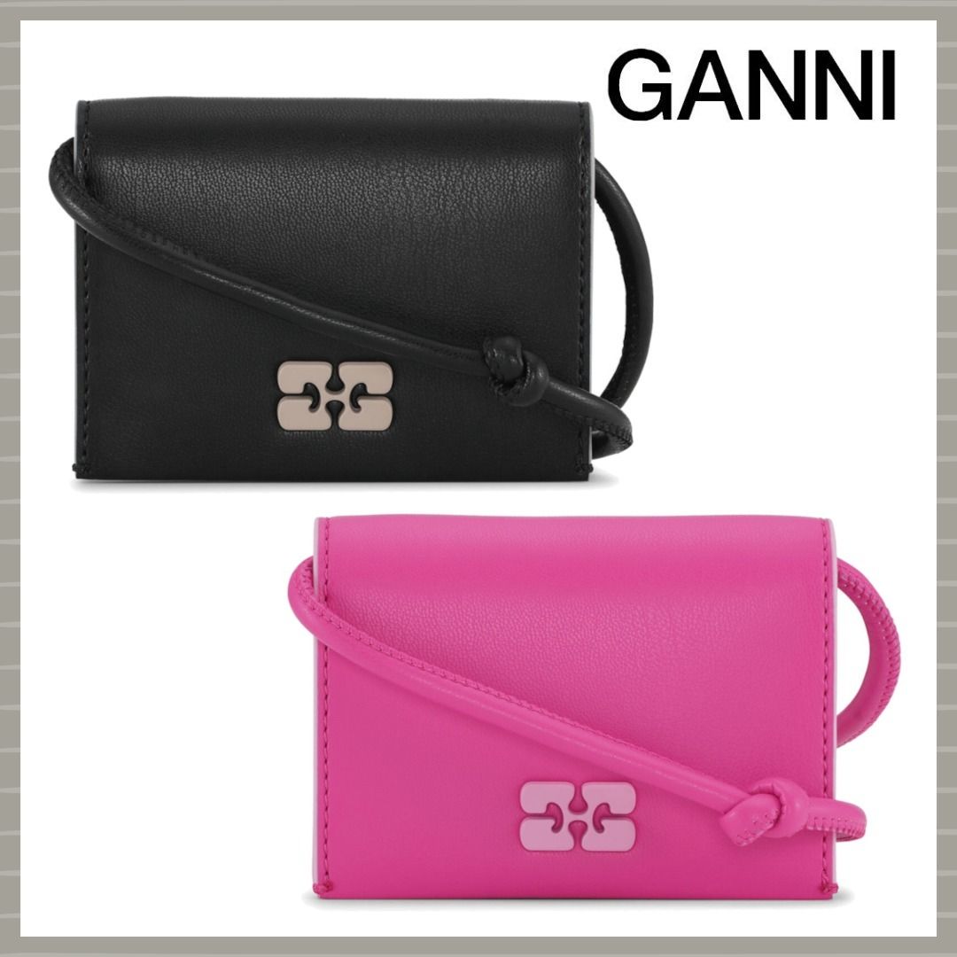 GANNI】ロゴ入り BOU WALLET ON STRAP/ 各色 (Ganni/財布・小物