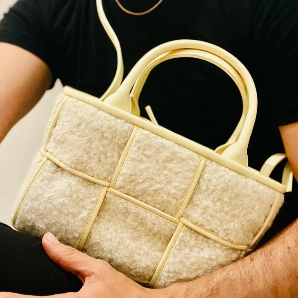 23FW【BOTTEGA VENETA】ミニ アルコ トートバッグ ツイード