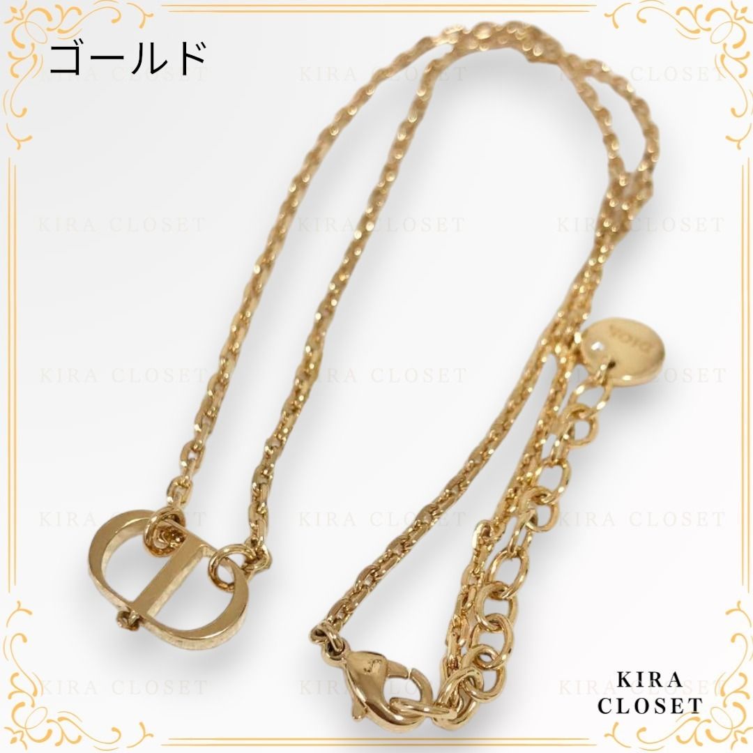 すぐ届く 【DIOR】PETIT CD ネックレス メタル & レジンパール