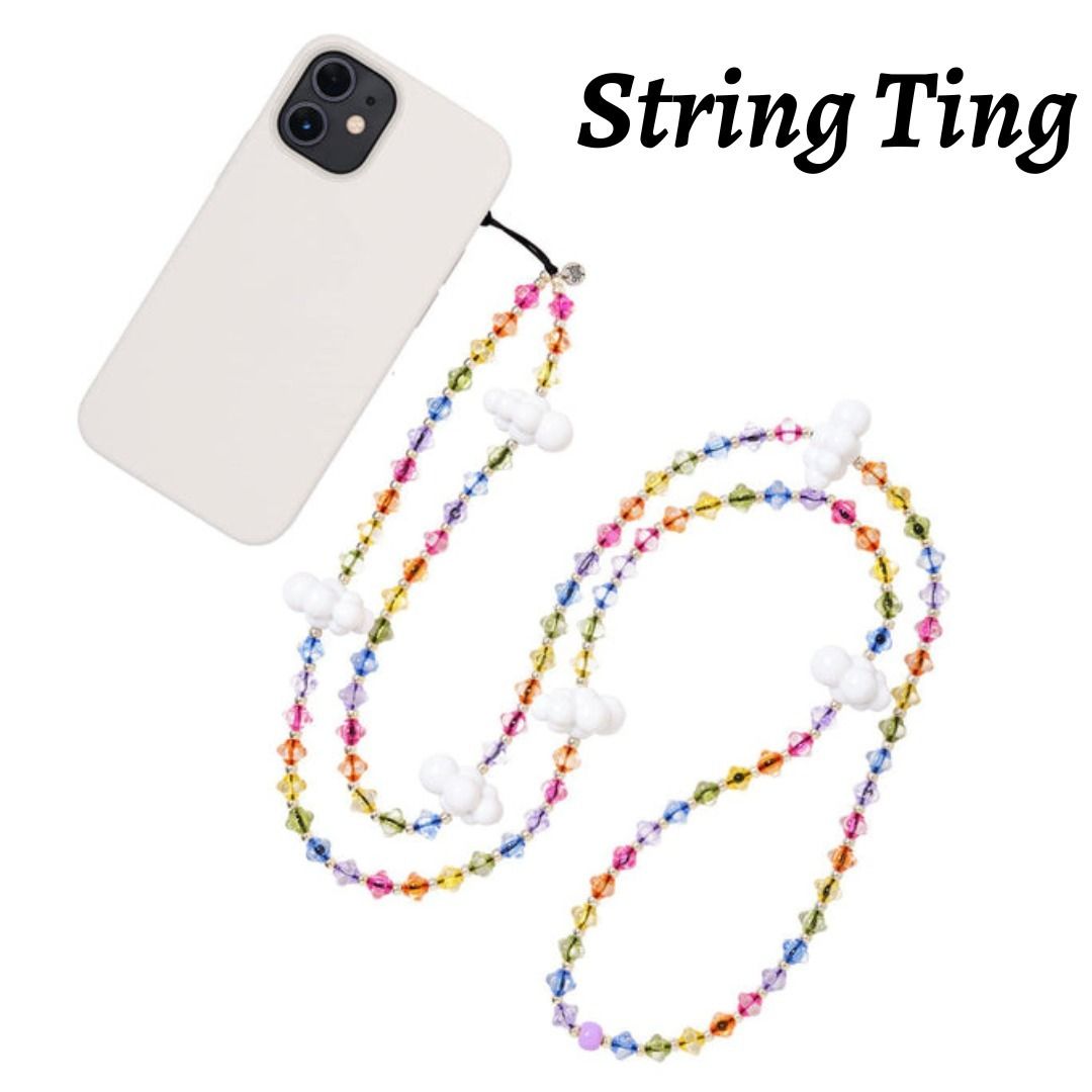 最新デザインの ♢String Ting (String 雲 スマホストラップ Ting♢クロスボディ スマホアクセサリー
