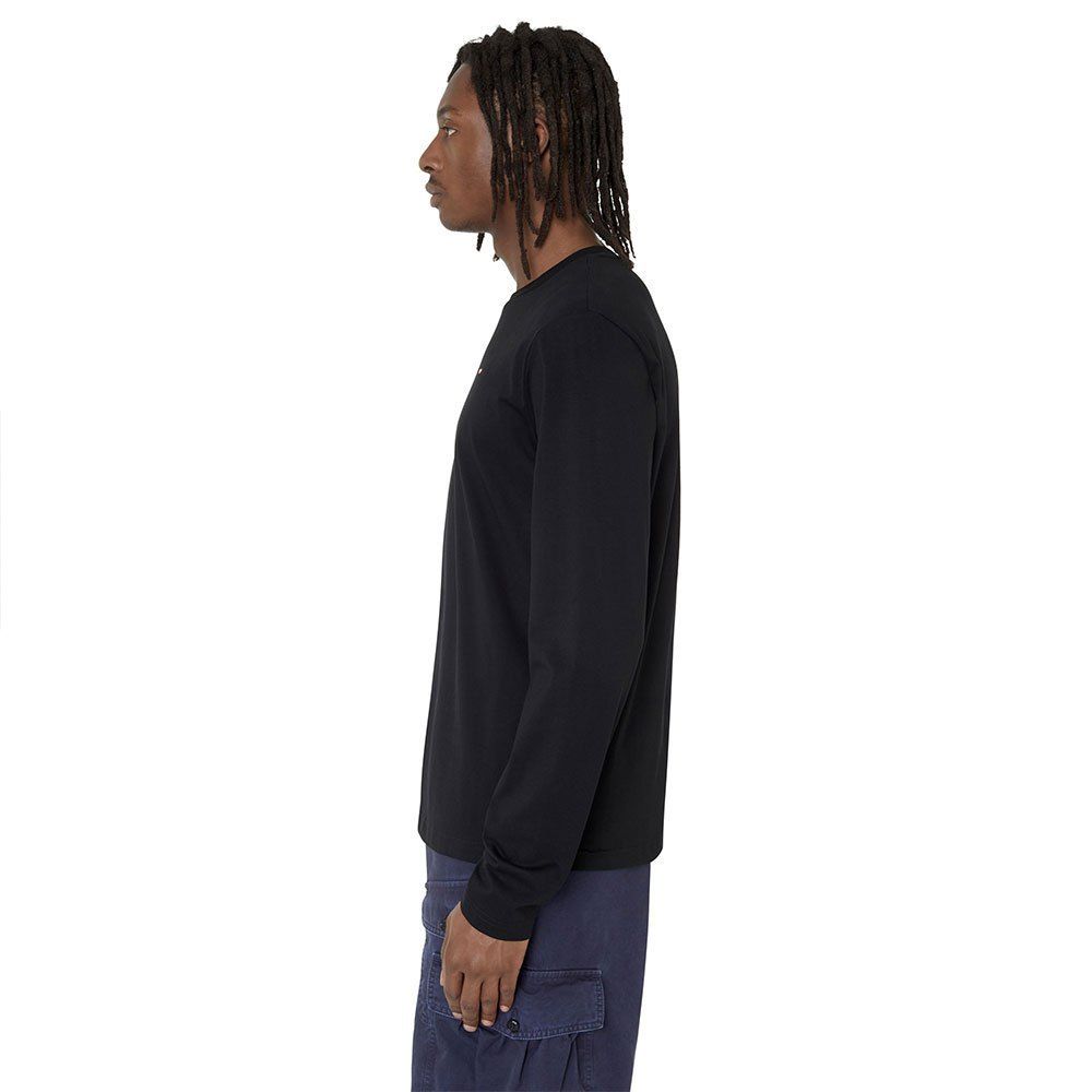 DIESEL(ディーゼル)T-Diegor-Ls-MicrodivロングブラックTシャツ