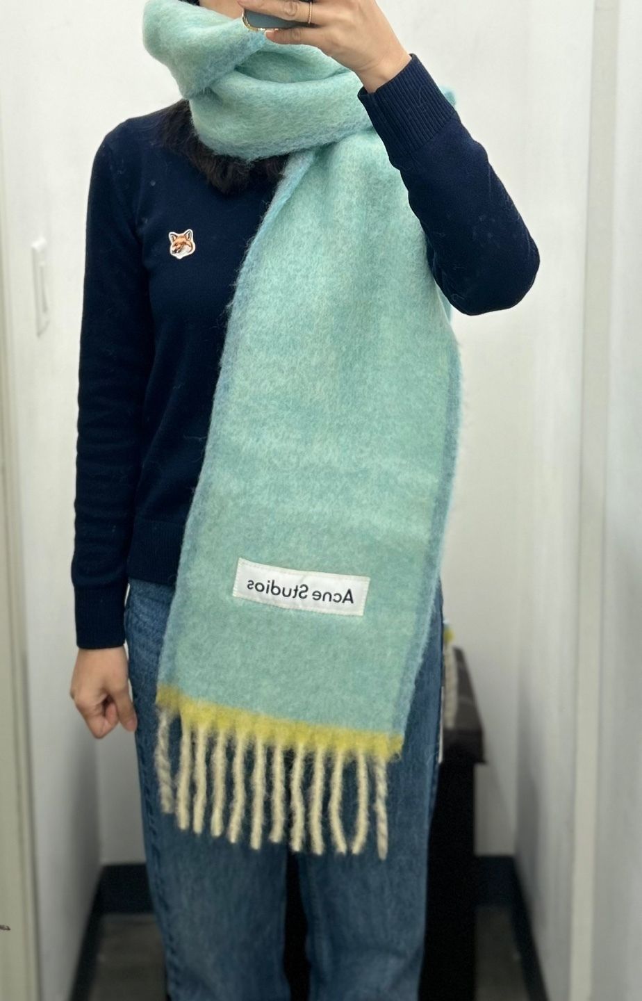 ACNE STUDIOS｜モヘアウールフリンジスカーフ CA0290 (Acne