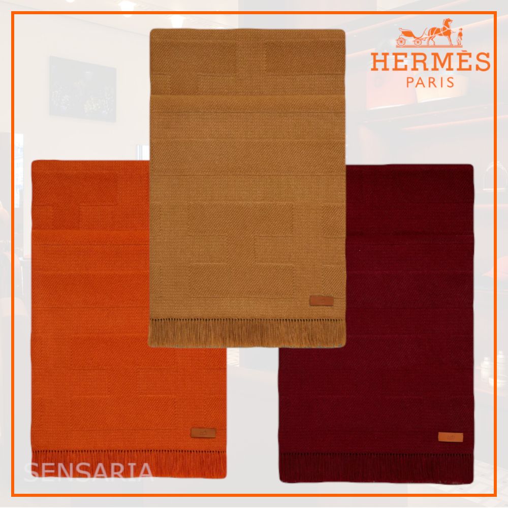 冬の定番＊【HERMES】ストール《ストライプH》 (HERMES/マフラー