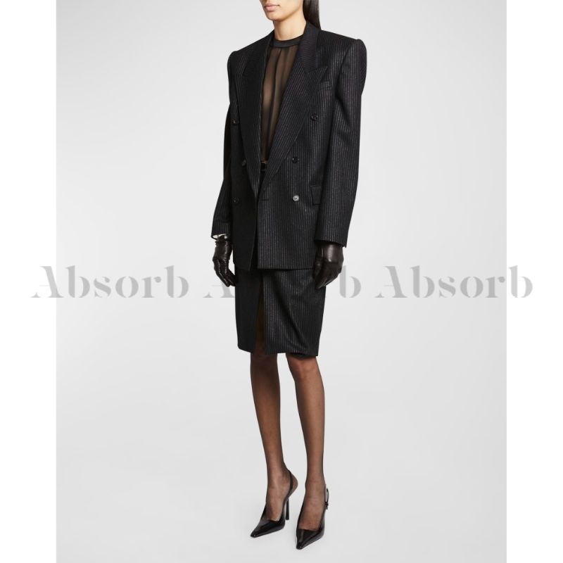 【23AW】SAINT LAURENT / ストライプ オーバーサイズジャケット 23AW】SAINT LAURENT / ストライプ オーバーサイズジャケット