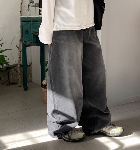 【BAON】[unisex] Cumin banding balloon denim pants BAON】[unisex] Cumin banding balloon denim pants (BAON
