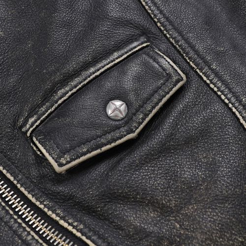 ☆韓国人気☆BADBLOOD☆Crack Leather Biker Jacket (BADBLOOD
