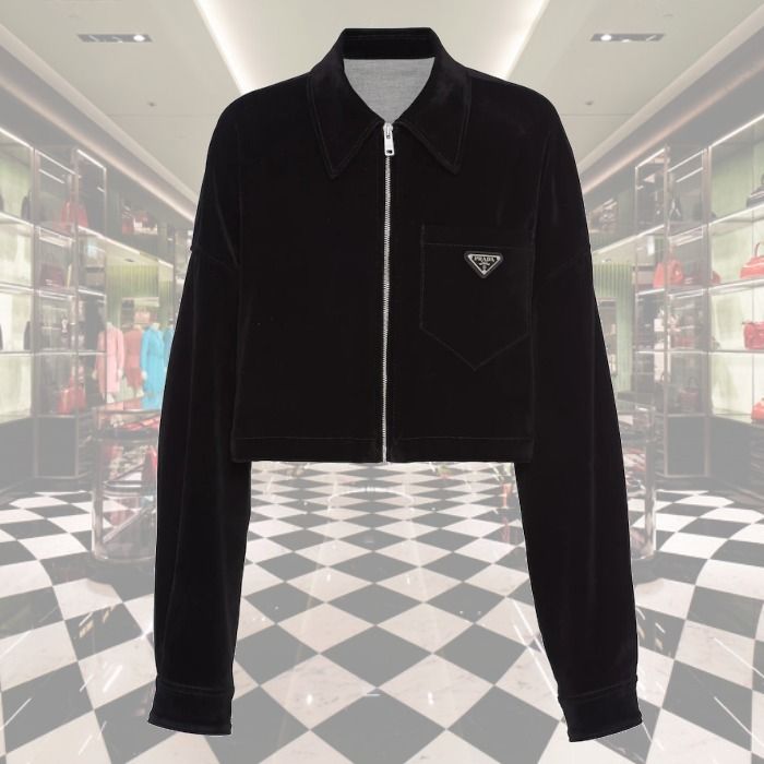 ≪大人カジュアル≫【Prada】オーバーサイズ ブルゾンジャケット UOMO掲載】PRADA◇Re-Nylon オーバーサイズ シャツ ロゴ付き