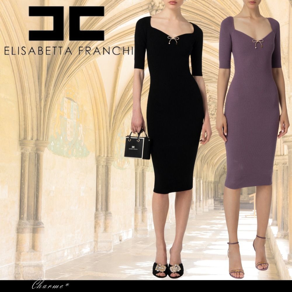 Elisabetta Franchi 結婚式・パーティードレス｜ライトブルーの