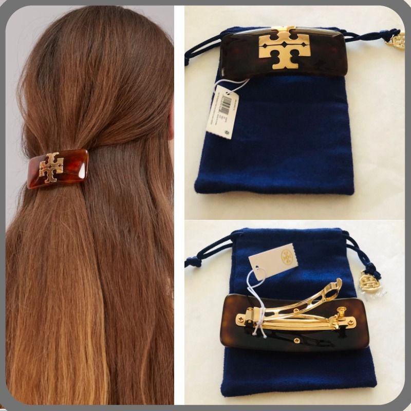 ToryBurch ロゴ ヘアーアクセサリー ピン バレッタ クリスタル 国内発送】Tory Burch KIRA BARRETTE キラ バレッタ (Tory Burch