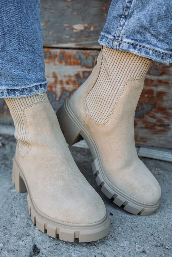 Steve Madden ニットソックス ラグソール サイドゴア ブーツ Steve Madden ニットソックス ラグソール サイドゴア ブーツ