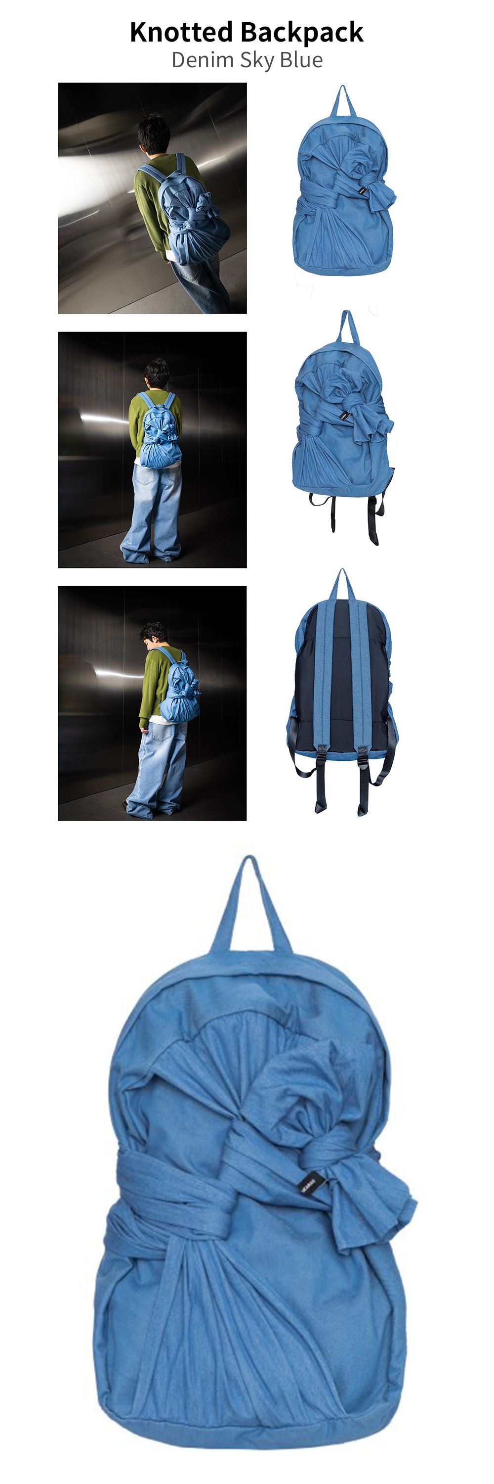 IUGAMAKARAS★韓国★大人気★Knotted Backpack /追跡あり IUGAMAKARAS☆韓国☆大人気☆Knotted Backpack /追跡あり