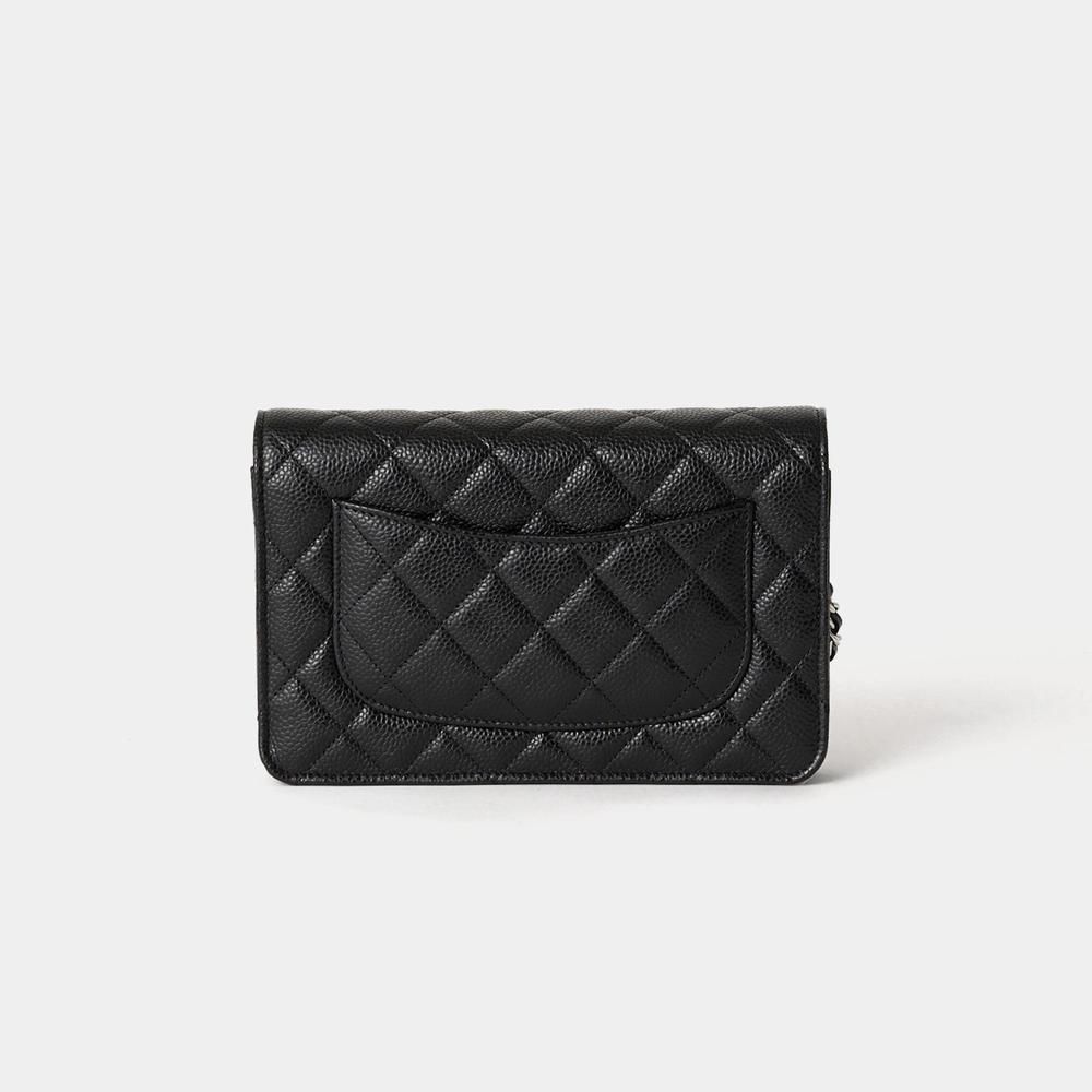 CHANEL チェーンウォレット ミニバッグ 黒 レザー CHAIN WALLET
