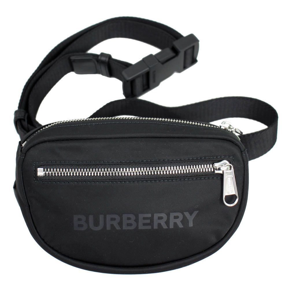 即日発送BURBERRY ボディバッグ ウエストポーチ黒 ナイロン