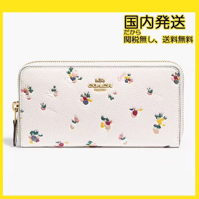 国内発 COACH フローラル プリント 長財布 C6314 新品 セール (Coach