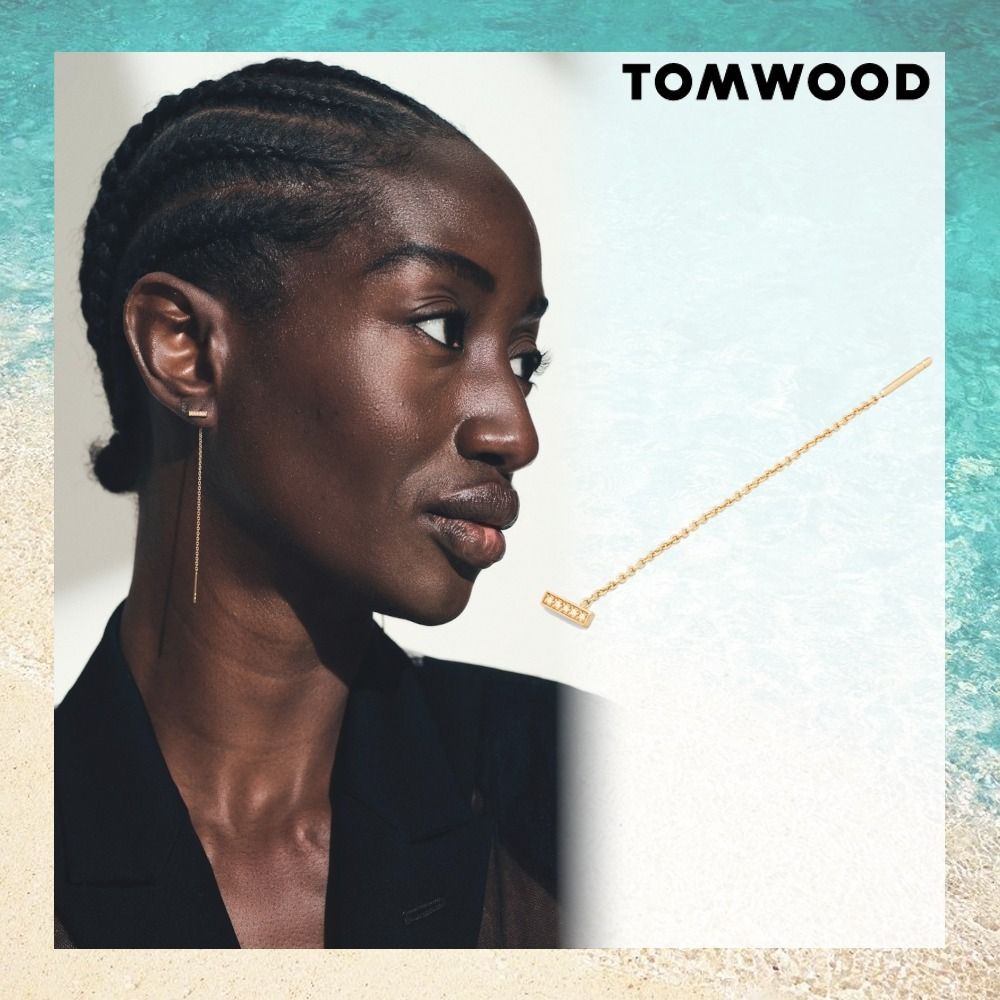 洗練【Tom Wood】Sleek Ear Chain Gold Diamonds 64 mm (Tom