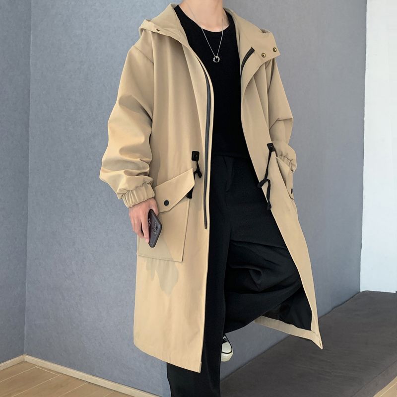 モッズコート メンズ オーバーサイズ ロング丈 フード 韓国 3色