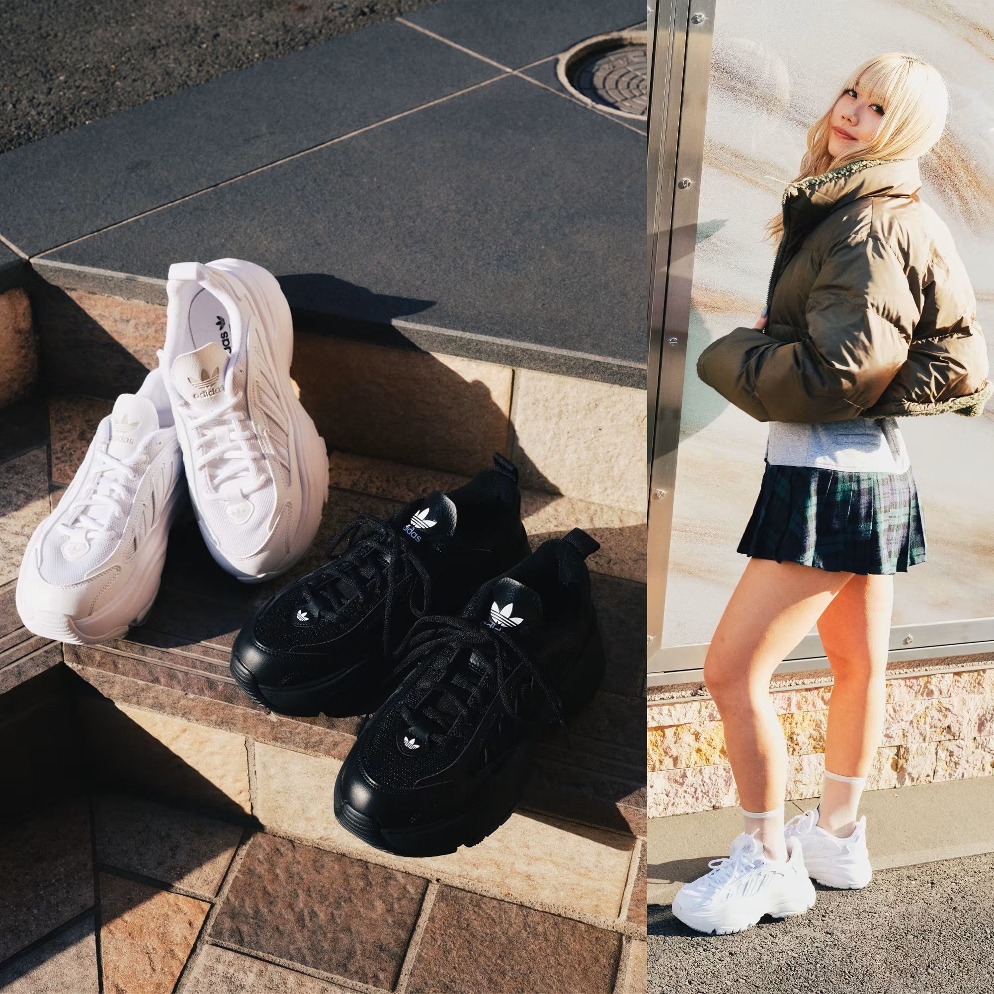 早い者勝ち 大人気 adidas オズガイア 厚底 スタイリッシュ