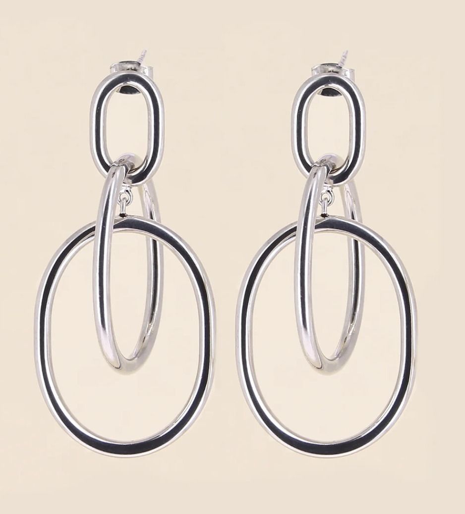 【Philippe Audibert】ピアス Patxi Lisse 3色 Philippe Audibert 人気 楕円形リング付 薄型 Patxi Lisseピアス