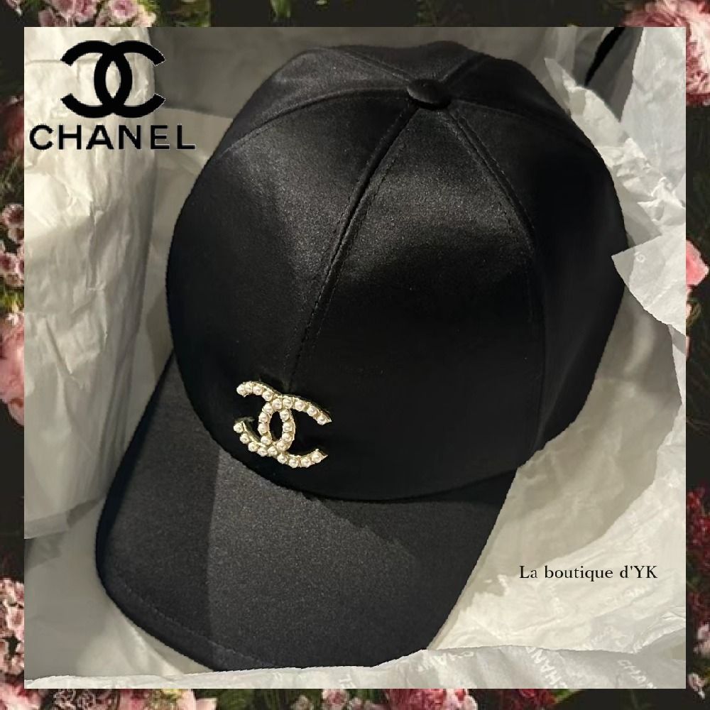 ☆サテンの上品な素材感☆CHANEL キャップ パール (CHANEL