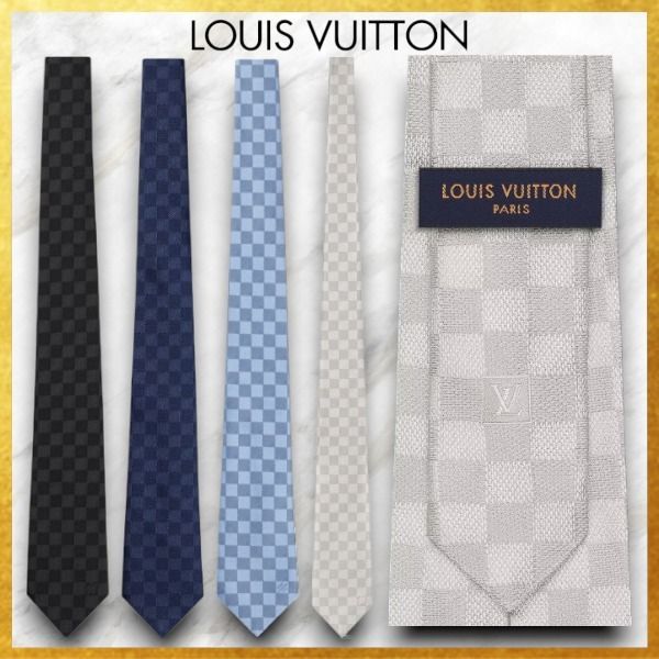 ギフトに すぐ届く LouisVuitton ネクタイ ダミエクラシック 8CM