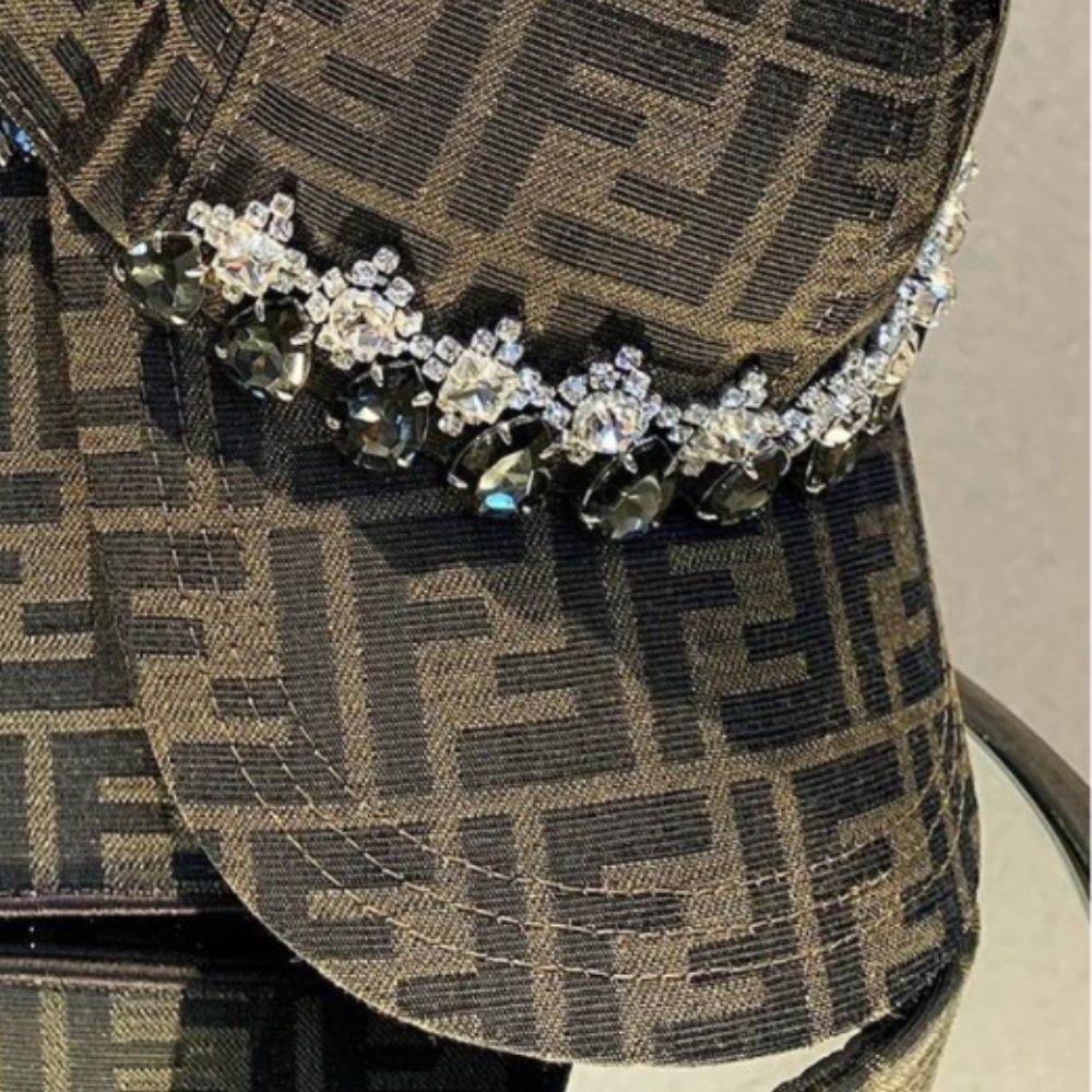 FENDI】ハット FFジャカード ベースボールキャップ クリスタル