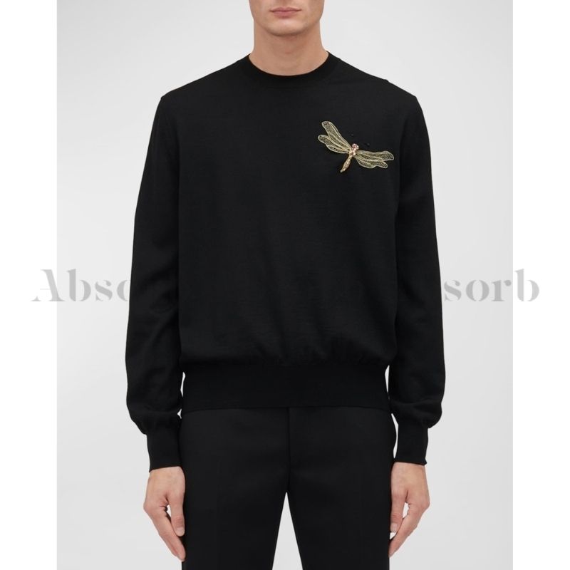 23AW NEW】Alexander McQUEEN / トンボアップリケ付きセーター