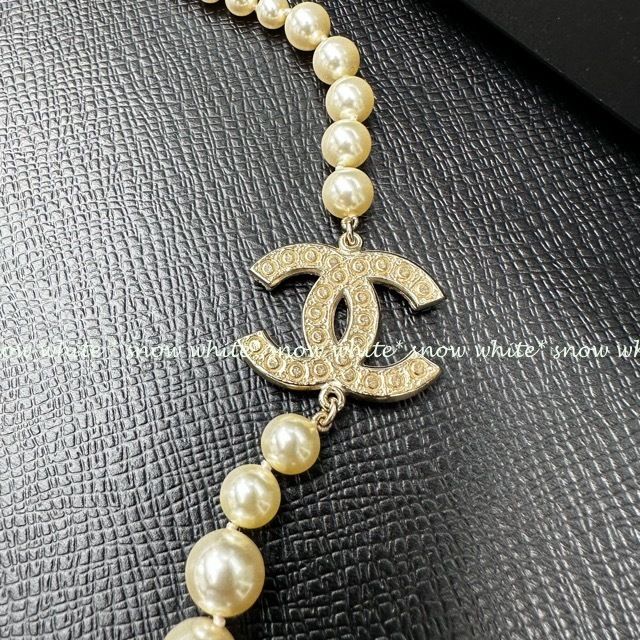 スター&パールが魅力♪【CHANEL】 CCロゴパールスターネックレス