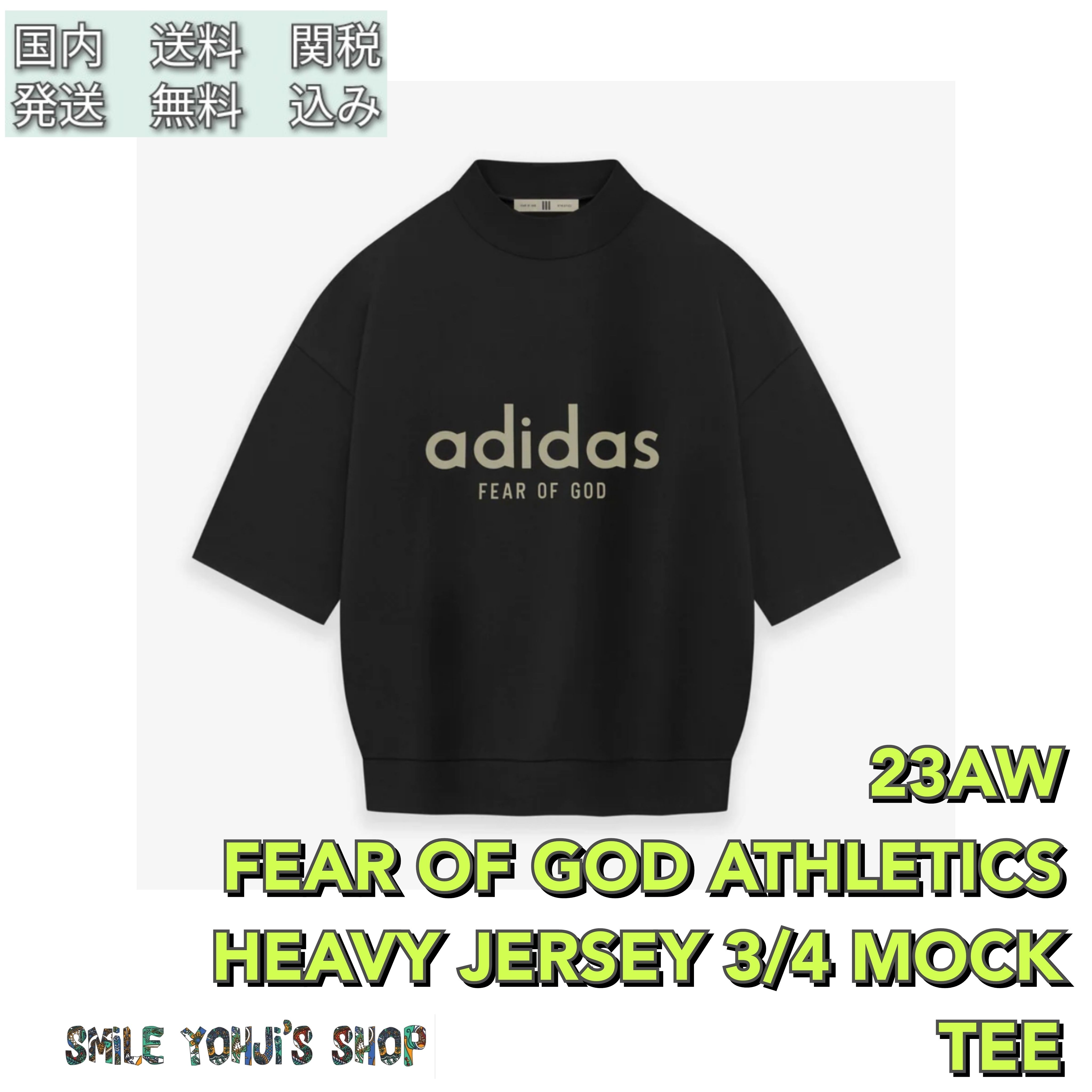 ☆最新作☆FEAR OF GOD ATHLETICS HEAVY JERSEY 3/4 MOCK TEE
