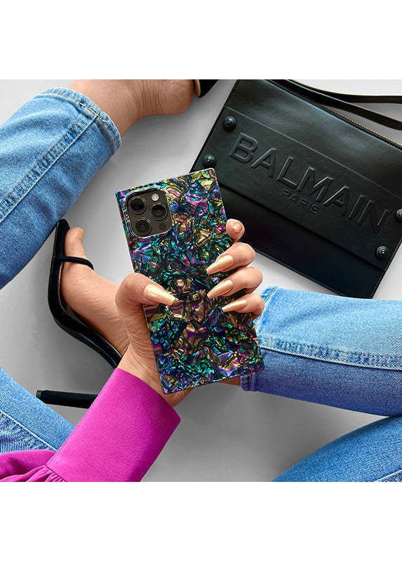FLAUNT】日本未入荷！スクエアiPHONEケース ブラックシェル