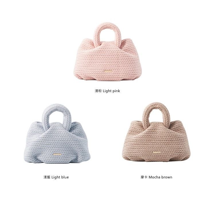 ★S'AIME★シワ加工 ニット バルーン ハンドバッグ/送料込 ☆S'AIME☆シワ加工 ニット バルーン ハンドバッグ/送料込 (S
