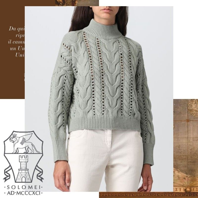 BRUNELLO CUCINELLI カシミヤ シルク ニット セーター グレー