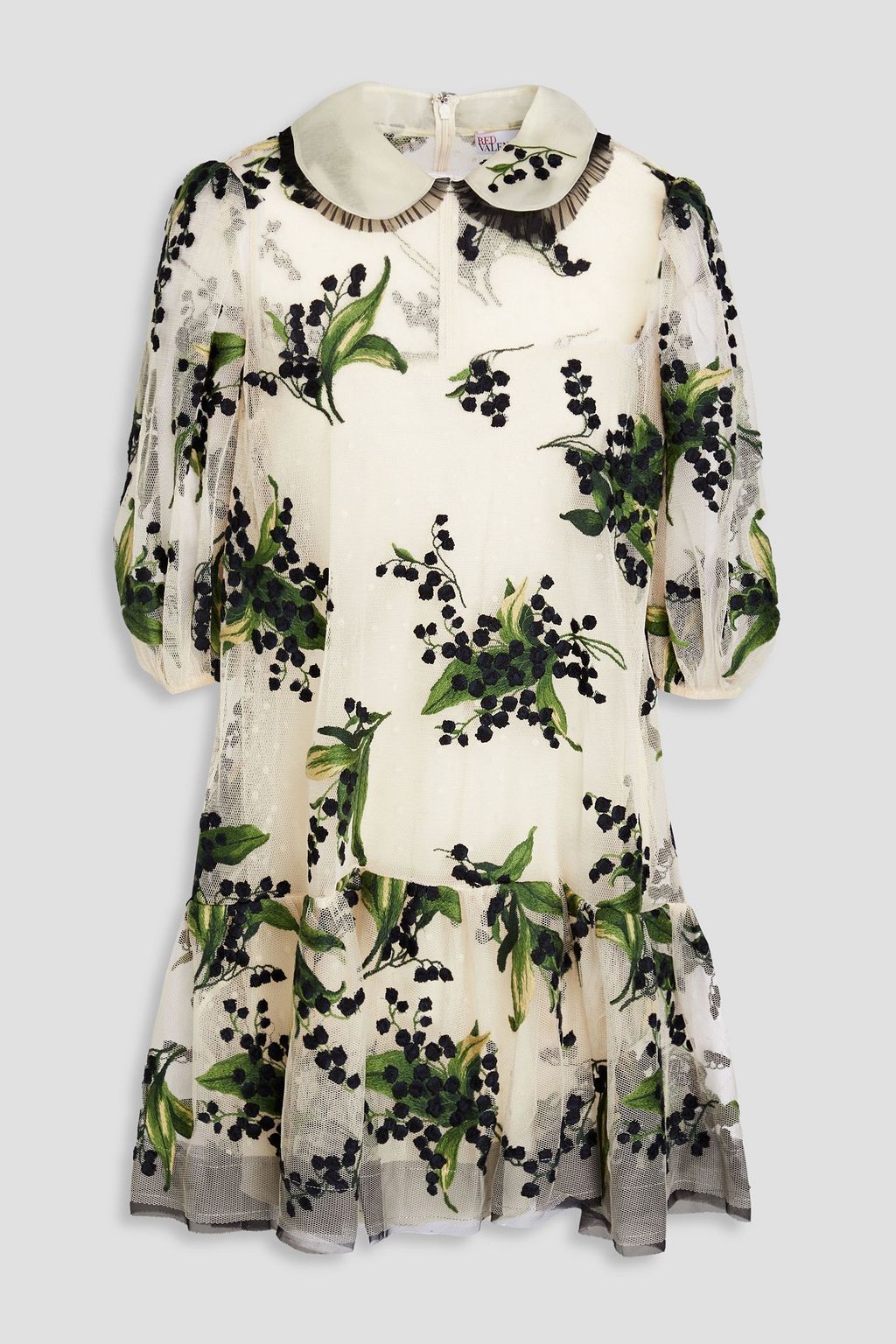 VIP★RED VALENTINO ドットチュール&レース ワンピース ドレス VIP☆RED VALENTINO ドットチュール ワンピース パーティドレス