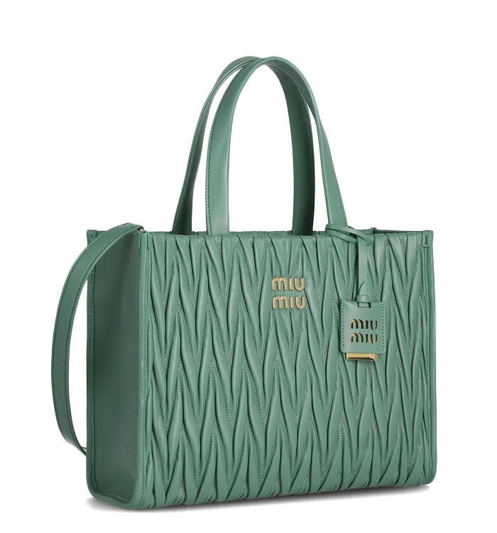 MiuMiu(ミュウミュウ)/正規品/関税送料込み Matelasse Tote Bag ミュウミュウ正規品/関税送料込み MATELASSE logo tote bag
