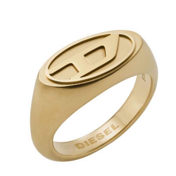 DX1366 Man: Stainless Steel Logo Ring | Diesel