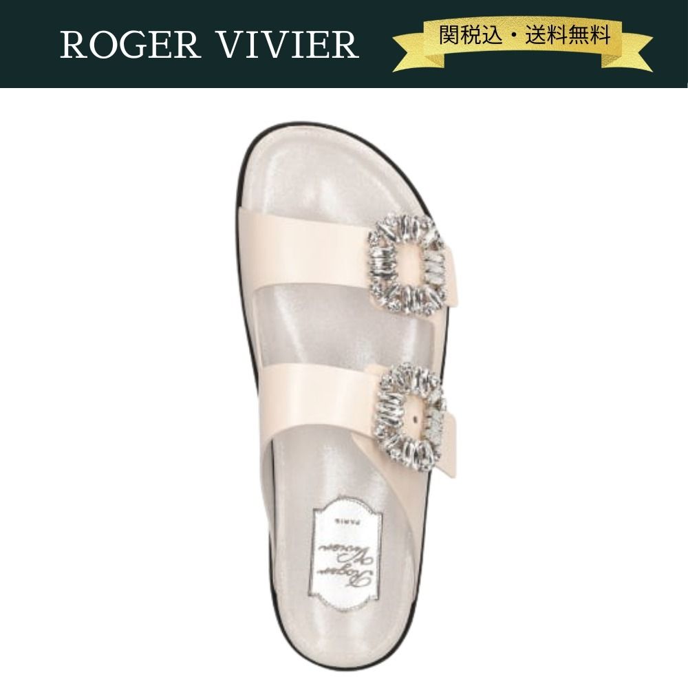 Roger Vivier Slidy Viv‘ レザー サンダル 関税・送料込】RogerVivier Slidy Viv レザーサンダル (Roger