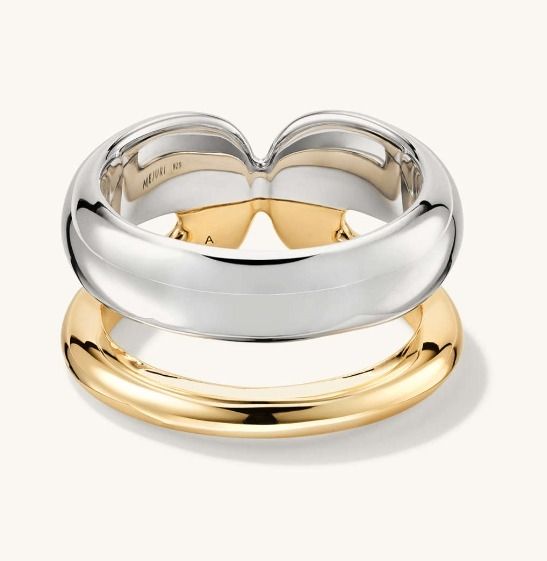 MEJURI☆ゴールド＆シルバー☆ミックスリング☆Duet Mixed Ring 18k Gold Vermeil and Sterling Silver Duet Mixed Ring
