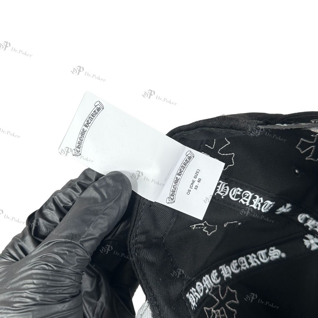 CHROME HEARTS】Baseball Cap レザーパッチ ブラック キャップ